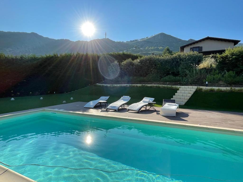 Villa Siciliana Con Piscina E Vista Panoramica Sul Mare Borgetto Екстериор снимка